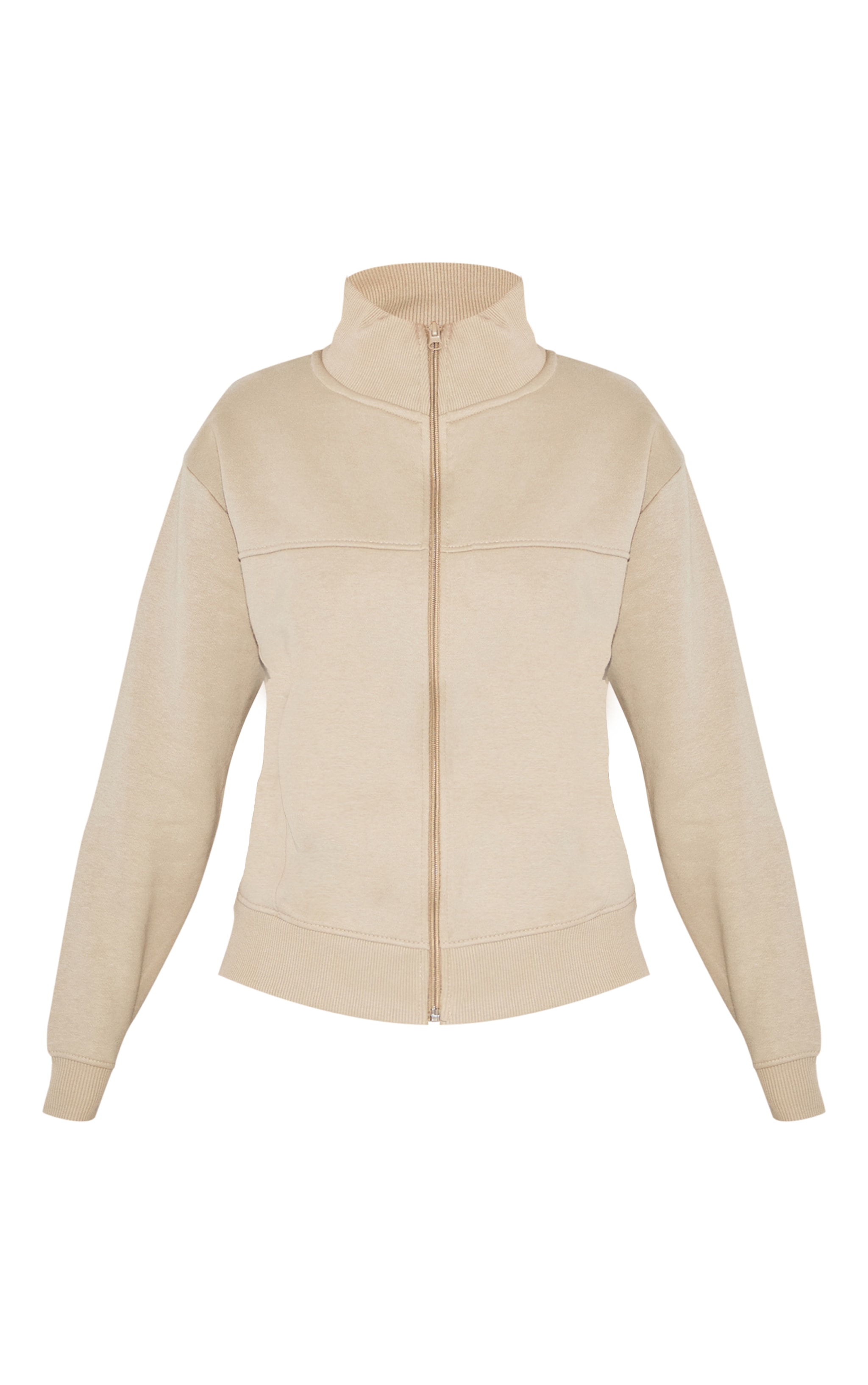 Petite Pebble Seam Detail Zip Through Track Top image 5