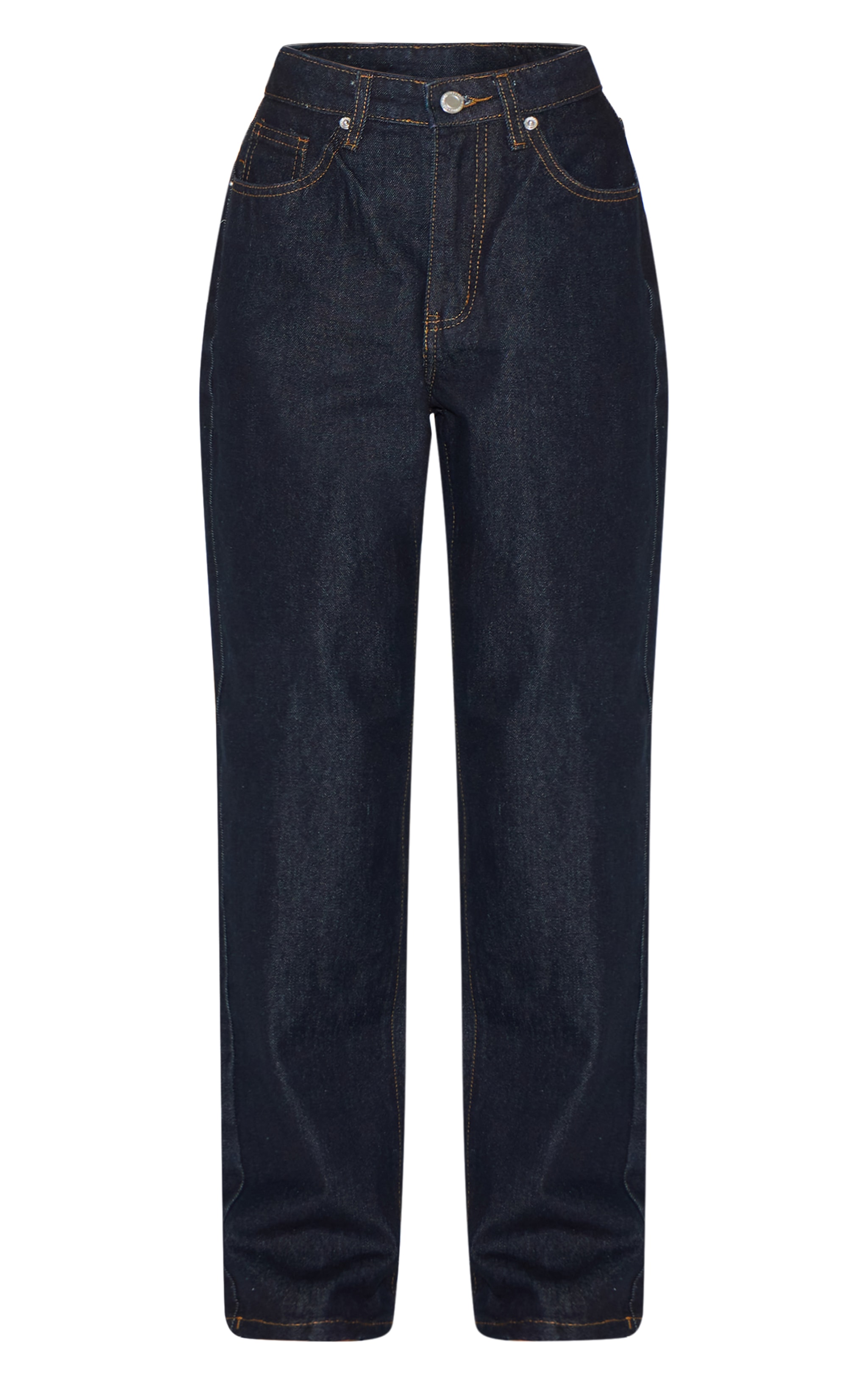Petite Jean droit indigo foncé à taille haute image 5