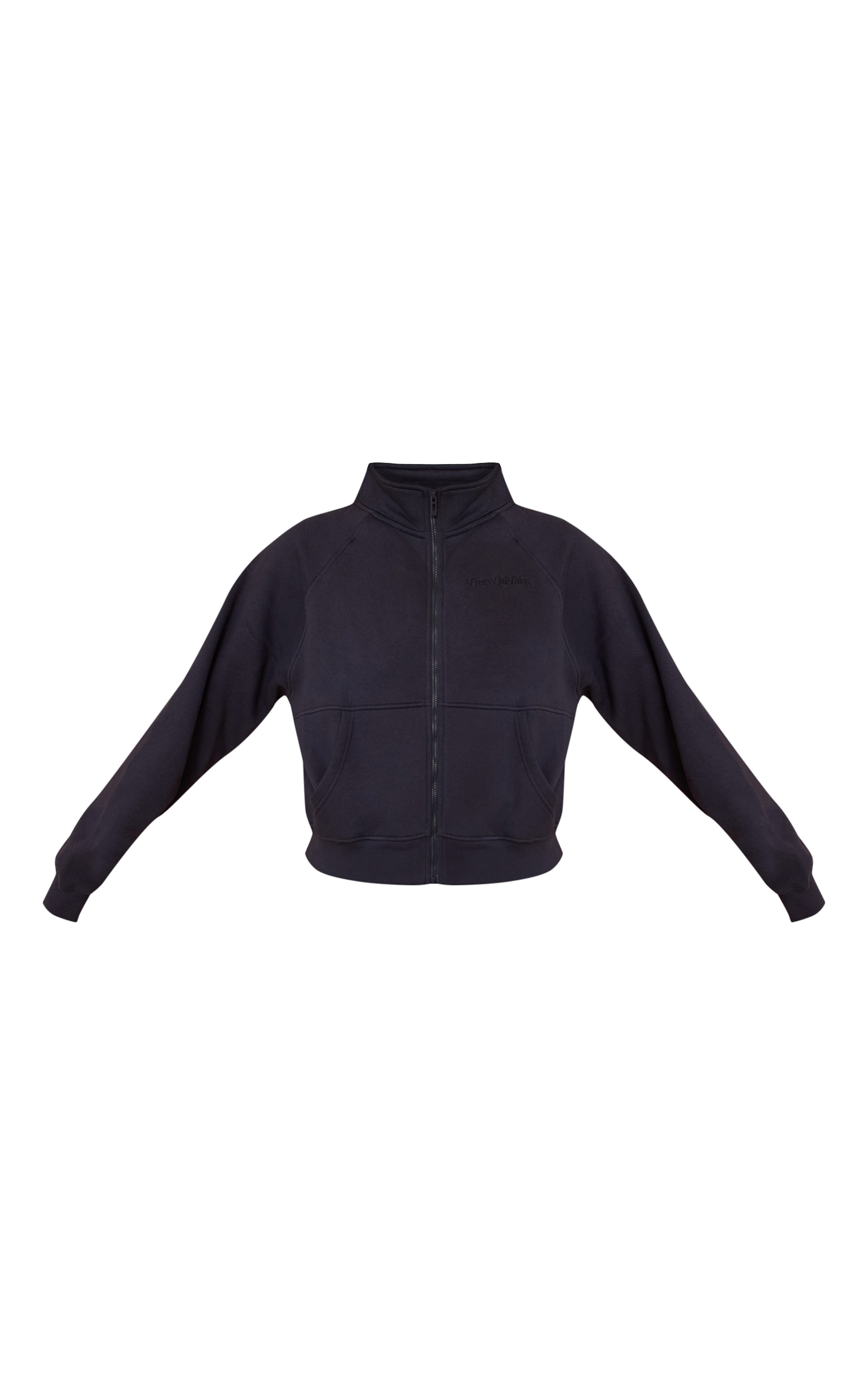 Veste bleu marine zippée à doublure en polaire et lisérés surjetés image 5