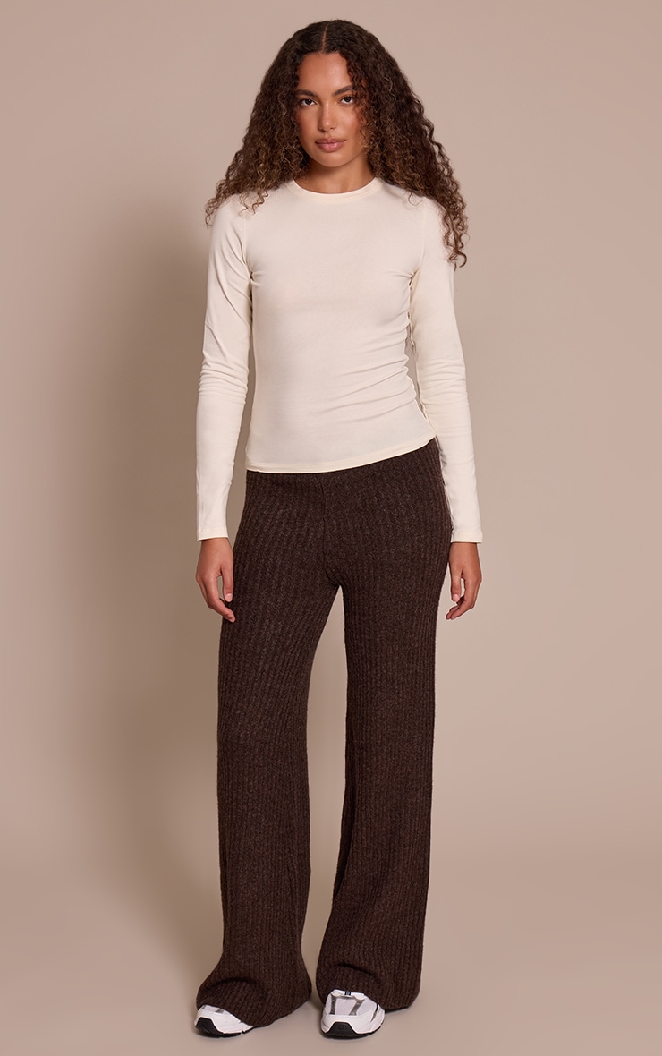 Tall Chocolate Luxe Rib Knit Oversized Jumper | Tall | PLT CA