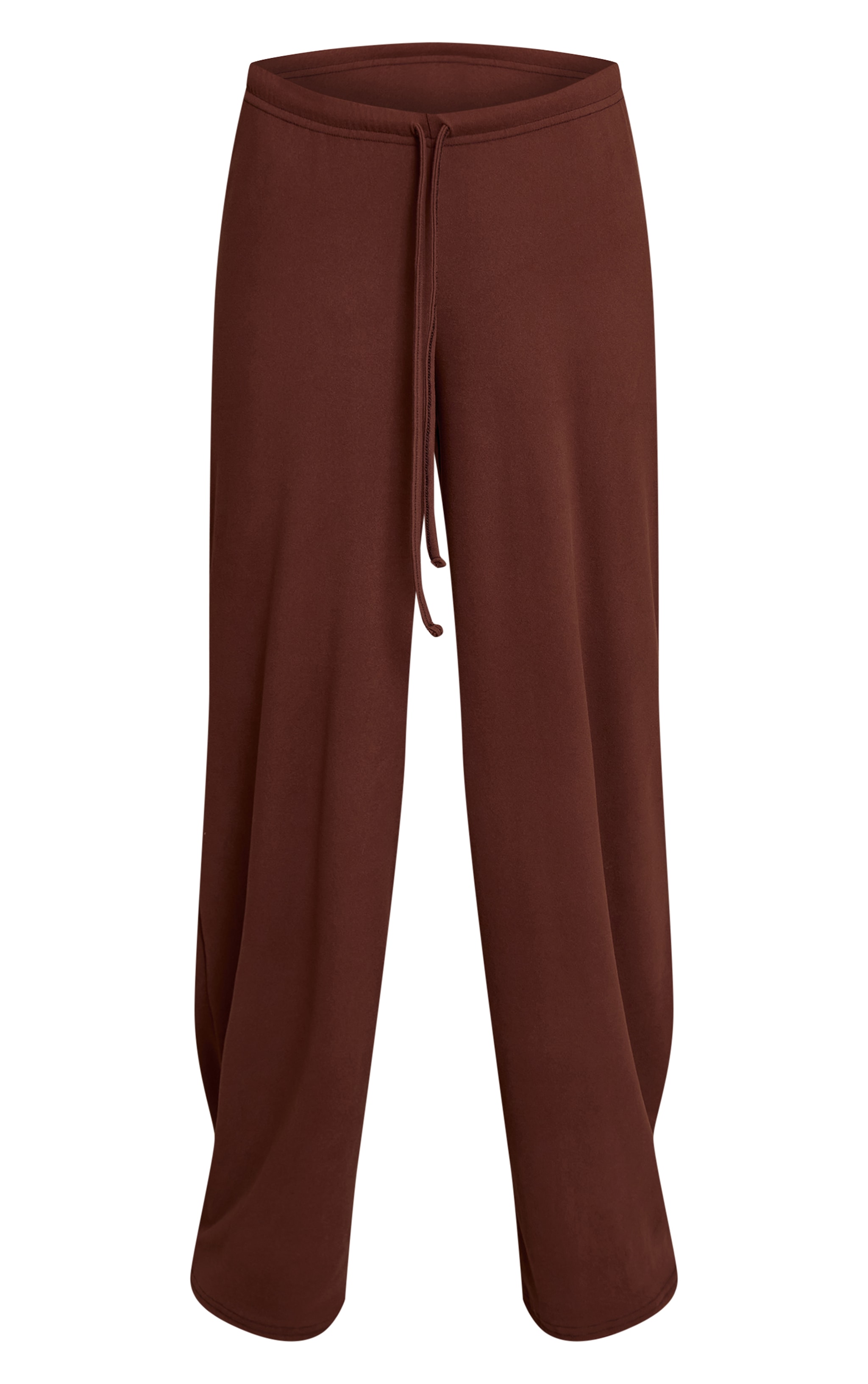 Chocolate Soft Touch Tie Waist Casual Pants image 5