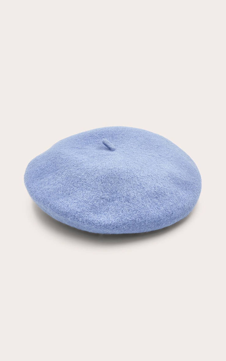 Powder Blue Soft Knit Beret image 2