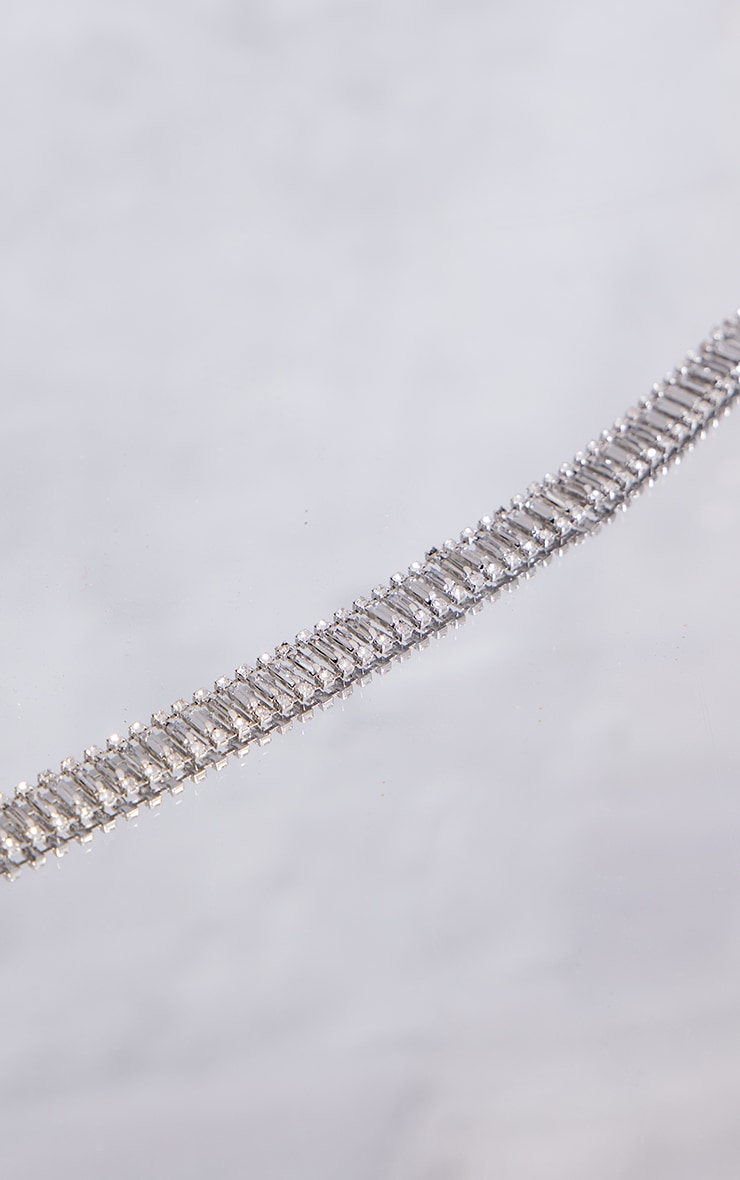 Silver Diamante Chunky Choker Necklace image 4