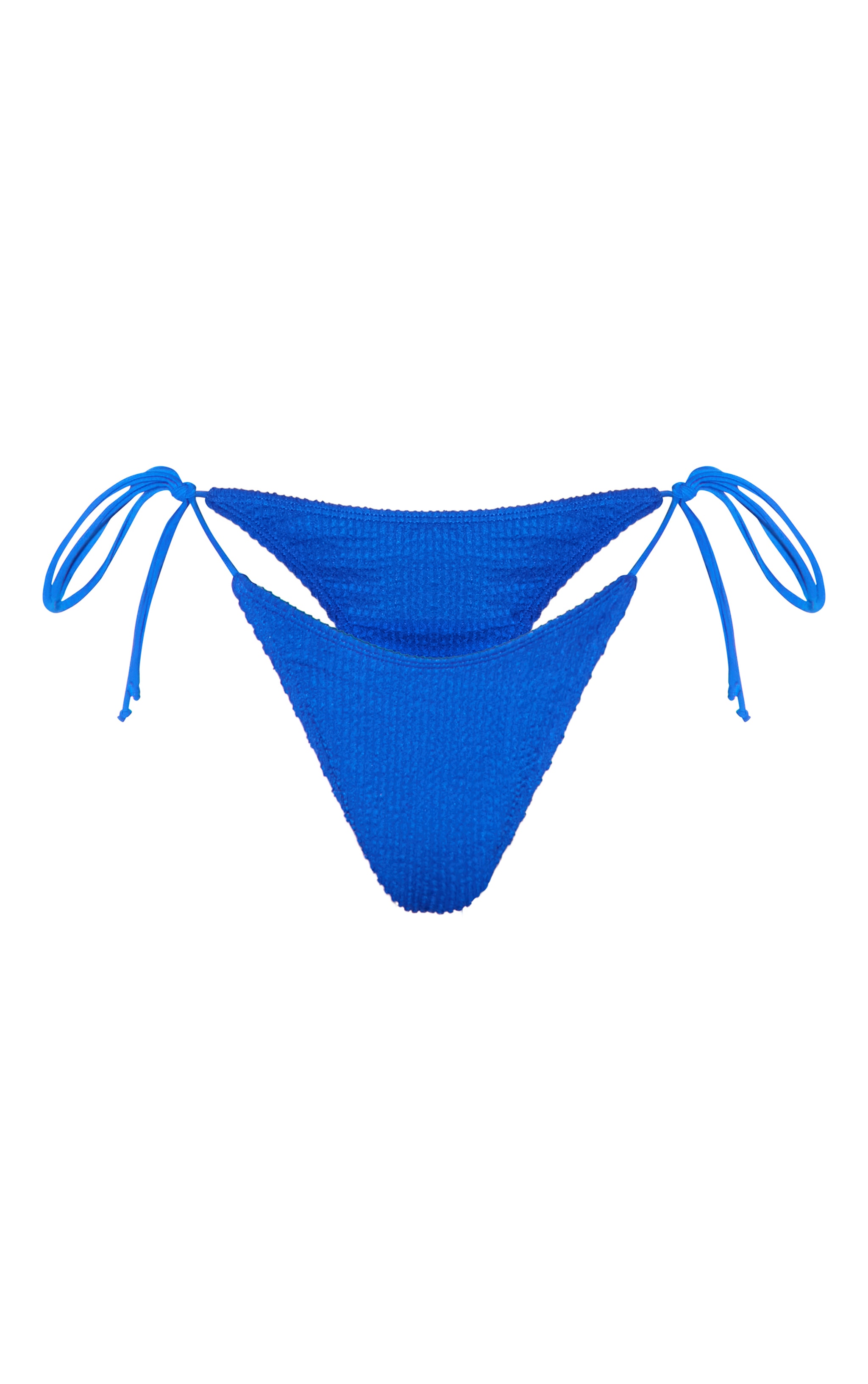 Bas de maillot de bain crêpé bleu roi à nouer image 5