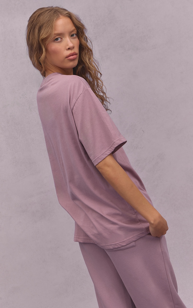 T-shirt oversize mauve imprimé "Athletics Club" image 2