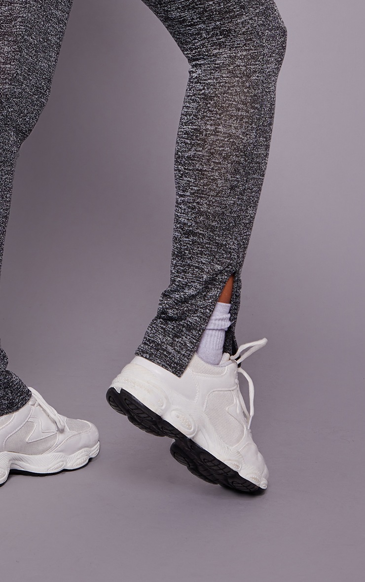Charcoal Grey Soft Split Hem Leggings image 4