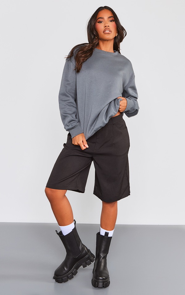 Slate Grey Oversized Sweatshirt image 3