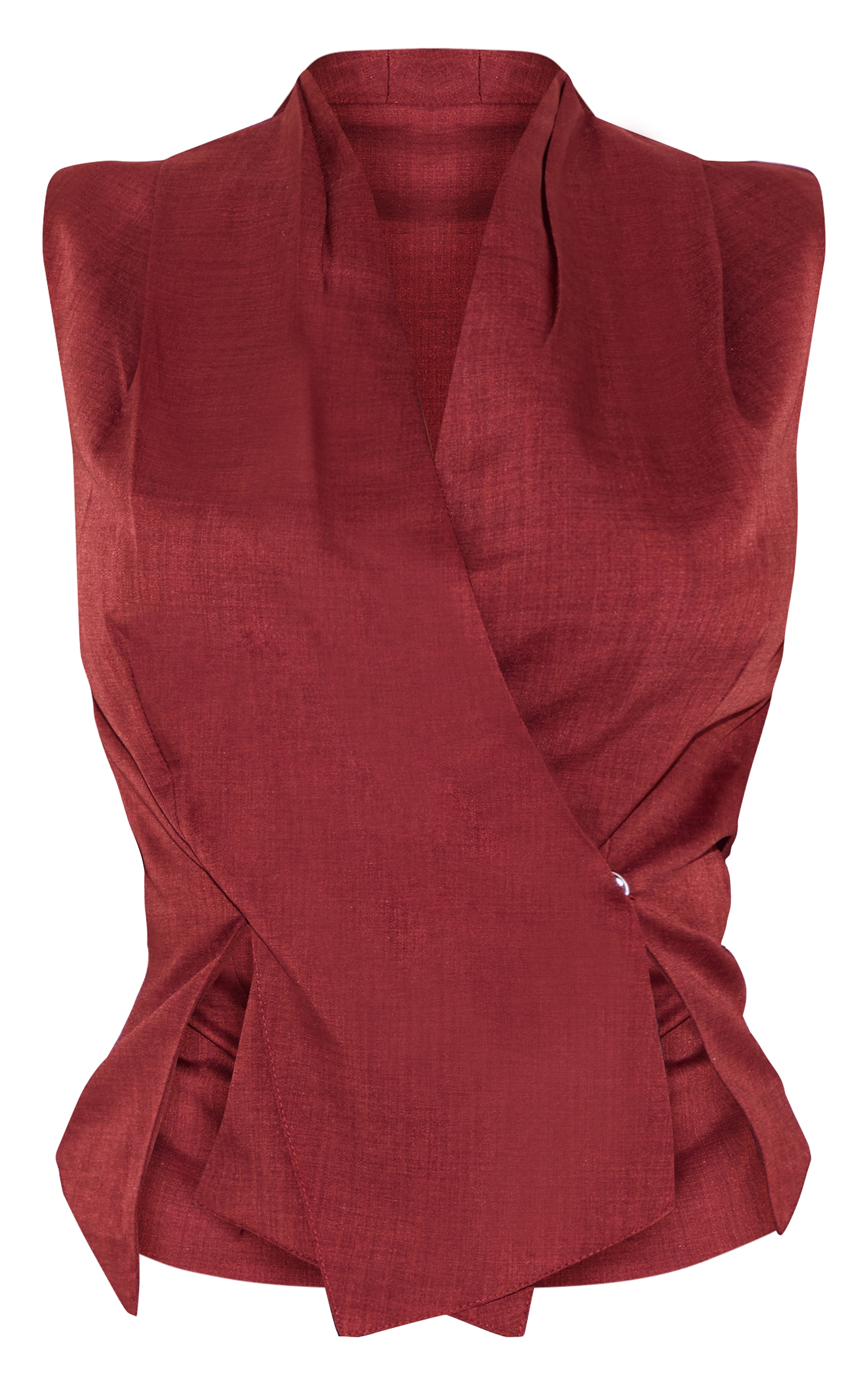 Shape Gilet de tailleur cache-coeur bordeaux image 5