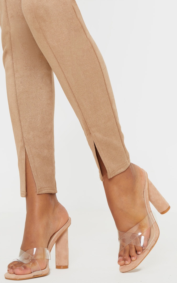 Sandales ouvertes nude style mules à talon cylindrique
