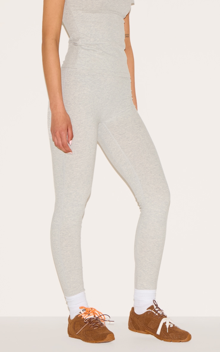 Tall Legging de sport en Sculpt gris cendré chiné à contours et taille haute image 2