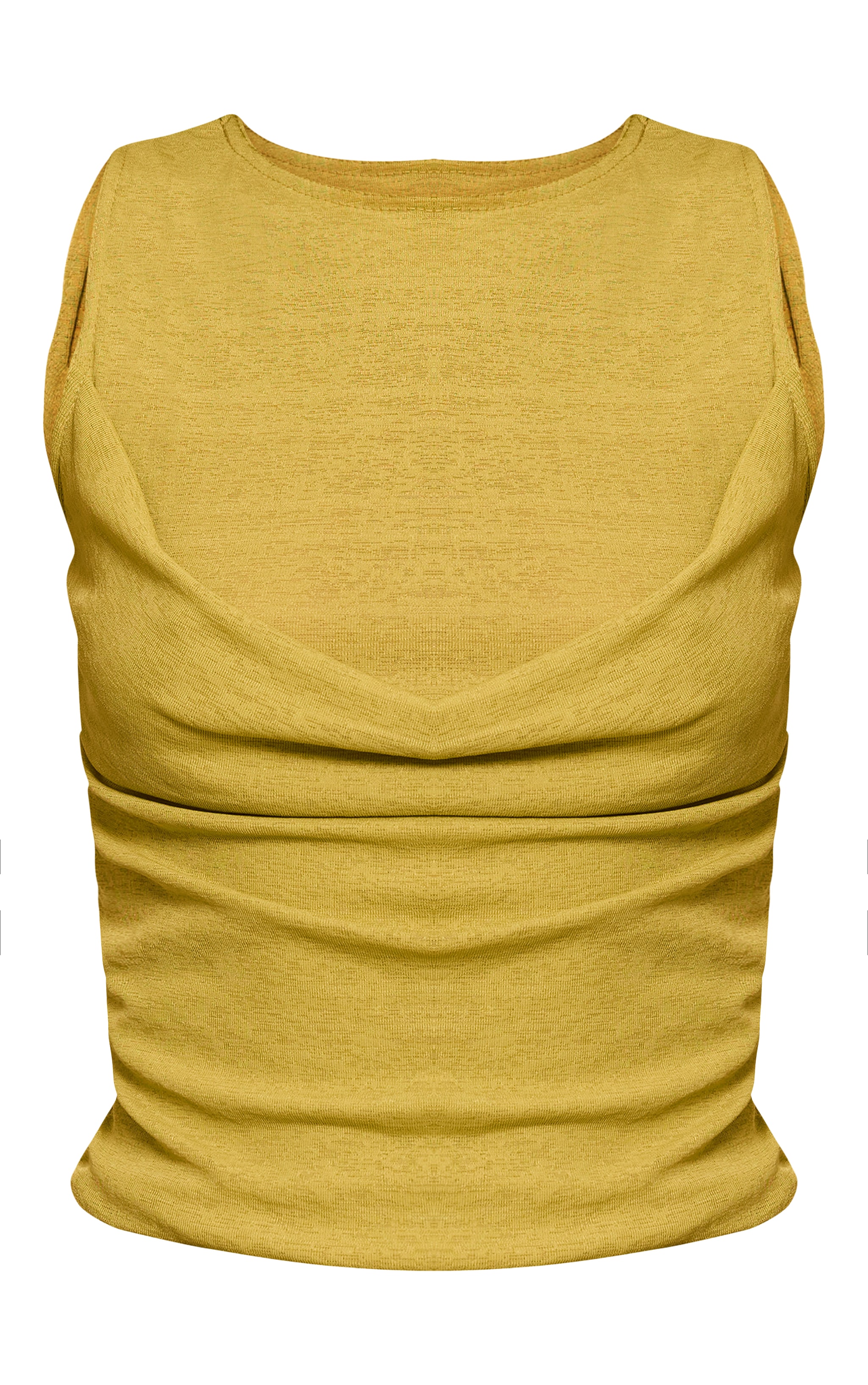 Tall Olive Onion Skin Drape Vest Top image 5