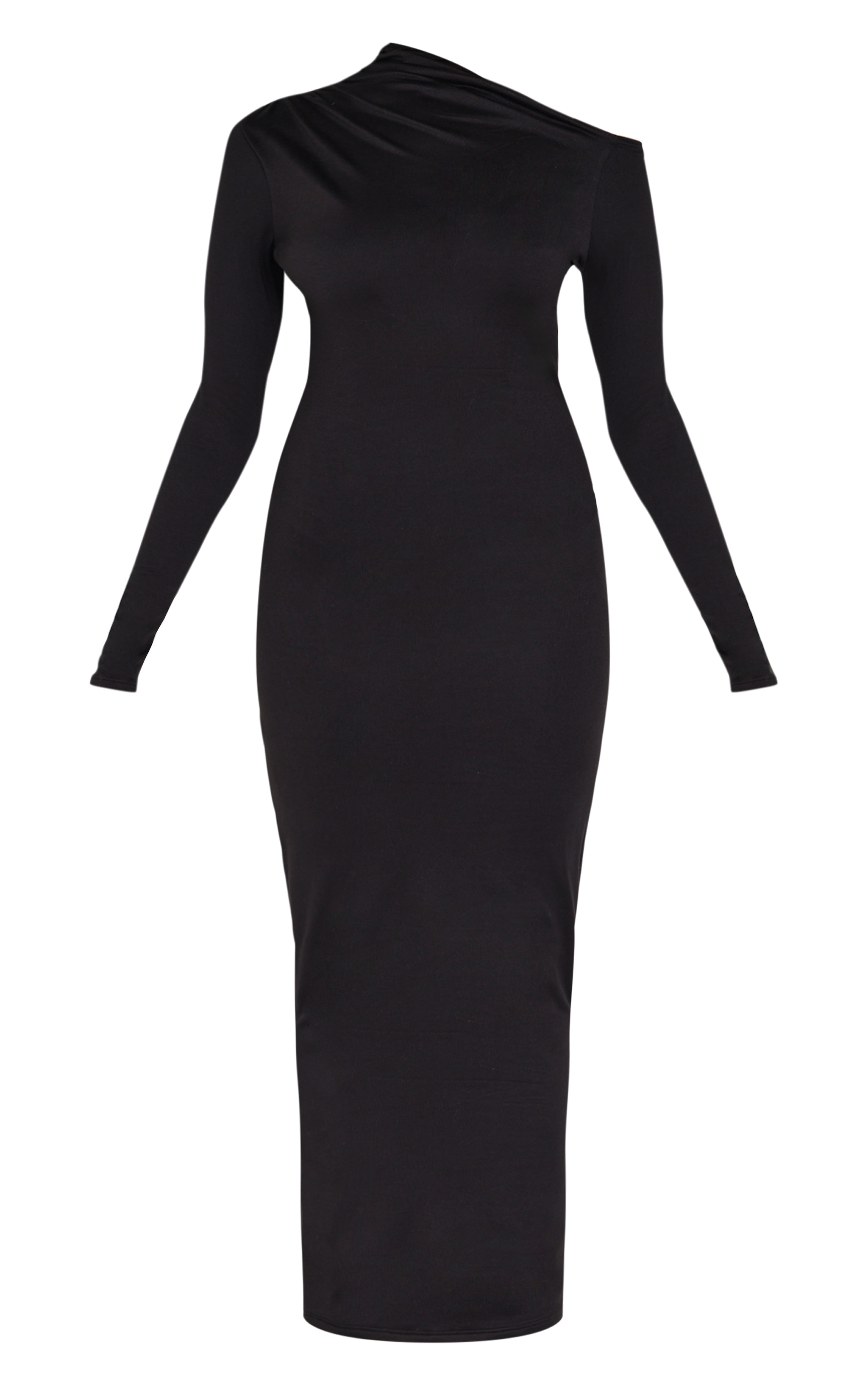 ワンピース Double Jersey Asymmetric Dress - black Double Jersey Asymmetric Dress - black
