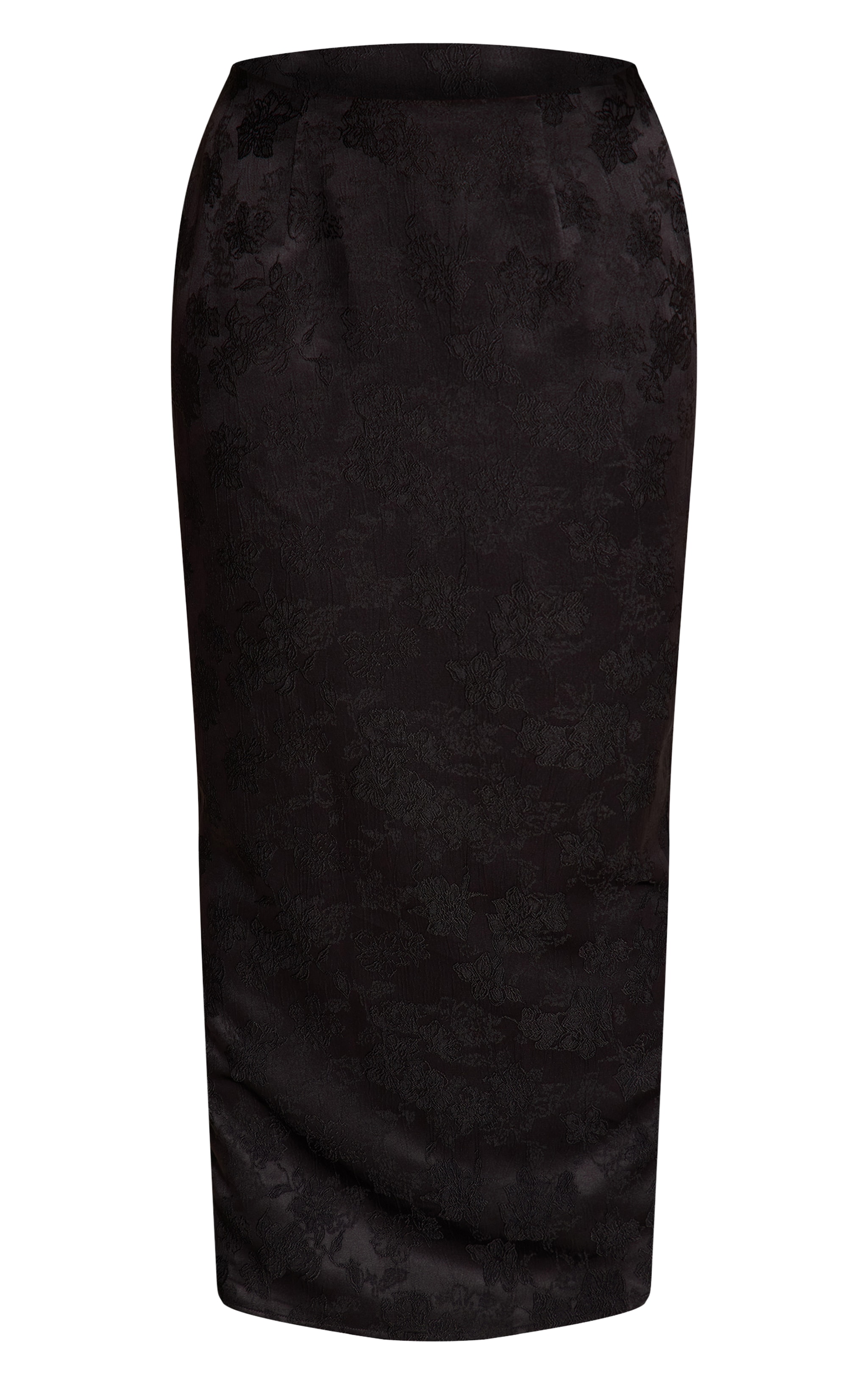Shape Black Satin Maxi Skirt image 5