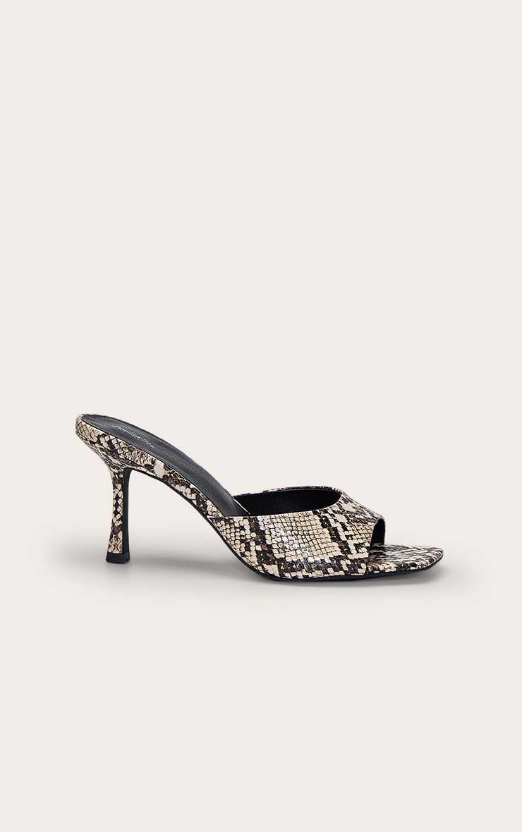 Snake Print Square Toe Mule image 2