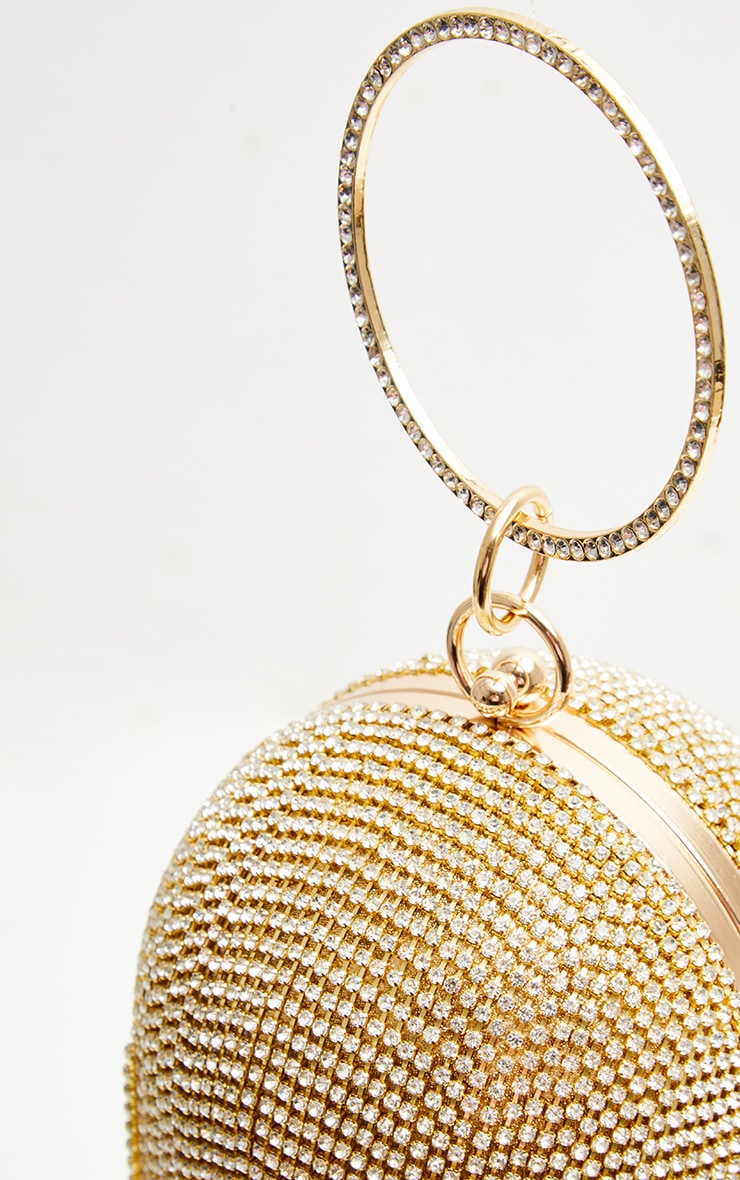 gold sphere clutch bag