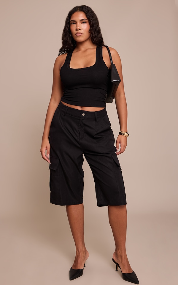 Shape Black Cargo Jorts