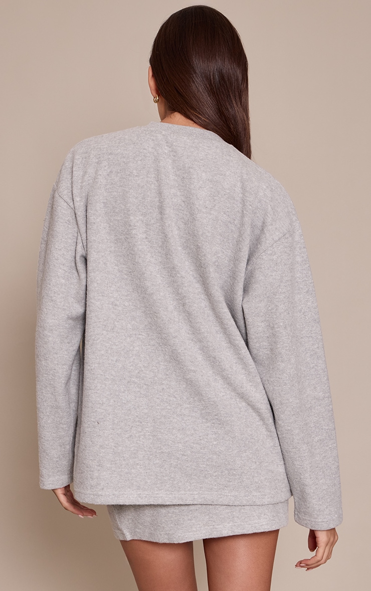 Grey Super Soft Mid Rise Mini Skirt image 3