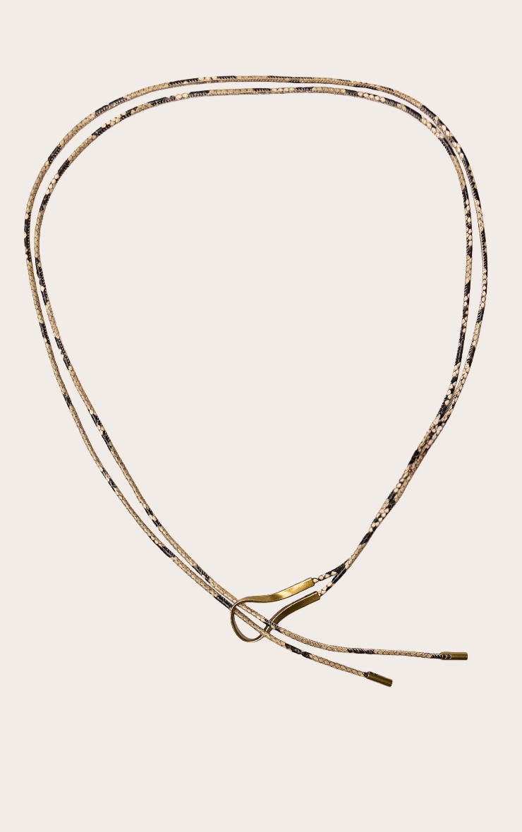 Snake Rope Belt With Gold Hardware image 2
