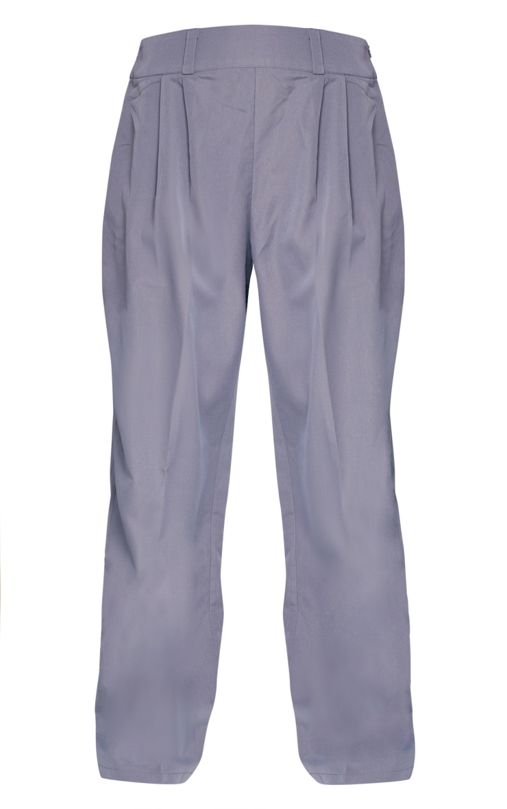 Charcoal Grey Peach Skin Balloon Oversized Trousers image 5