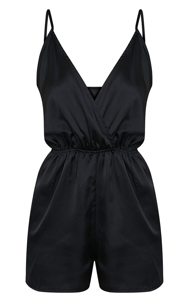 pretty little thing black playsuit