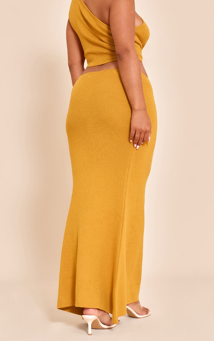 Shape Rust Knitted Maxi Skirt image 3