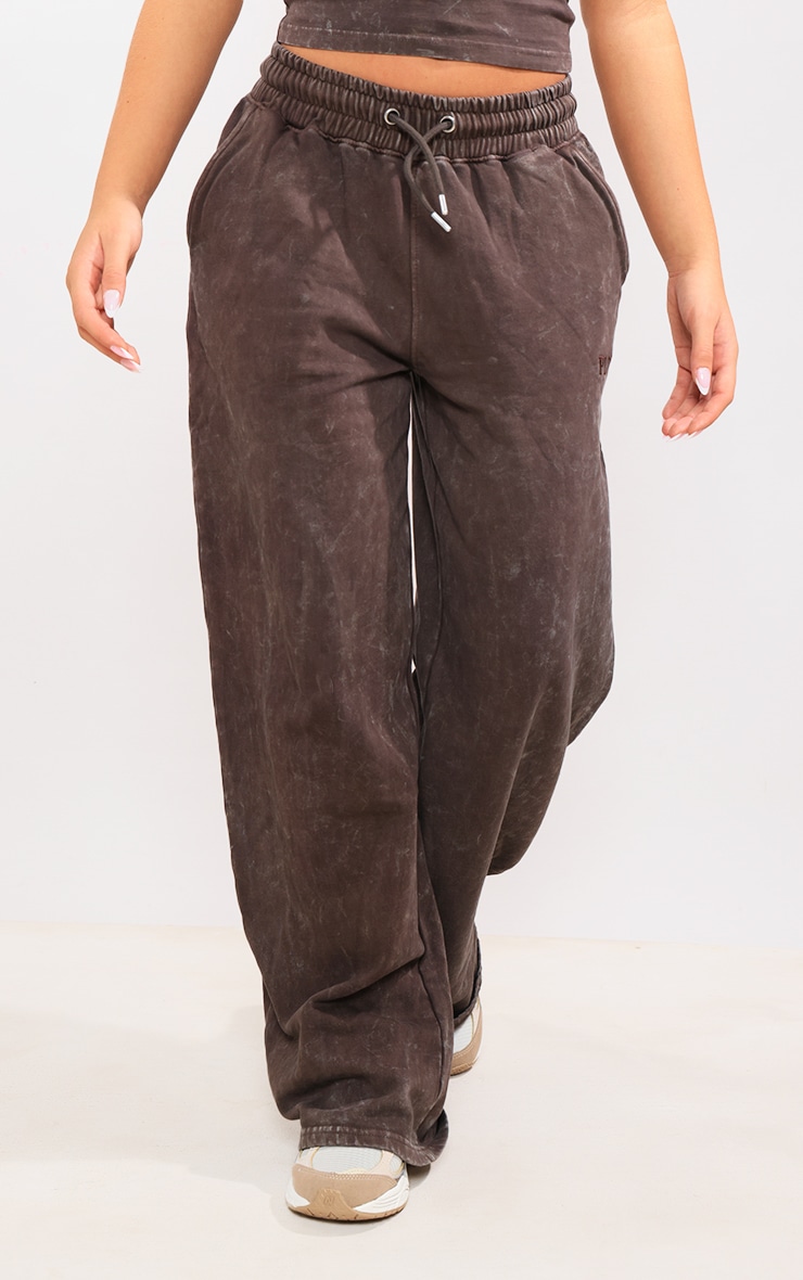 Chocolate Washed Oversized Low Rise Wide Leg Sweatpants image 2