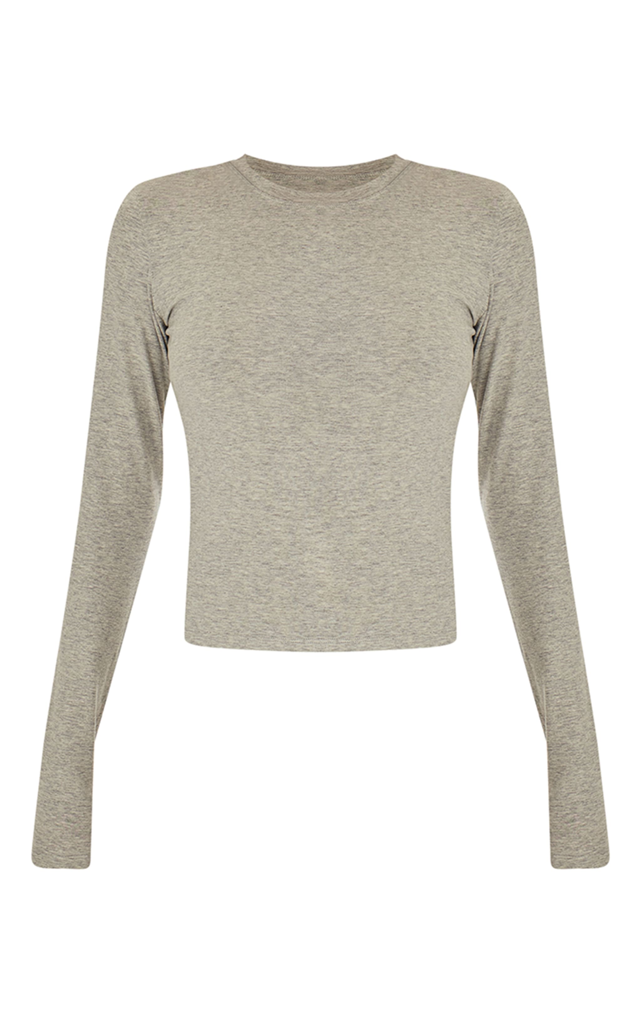 Ash Grey Sculpt Long Sleeve Gym Top image 5