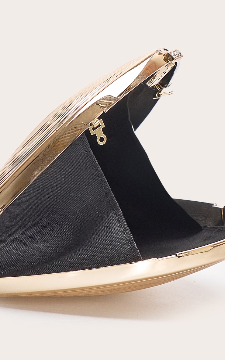 Gold Hard Shell Clutch image 5