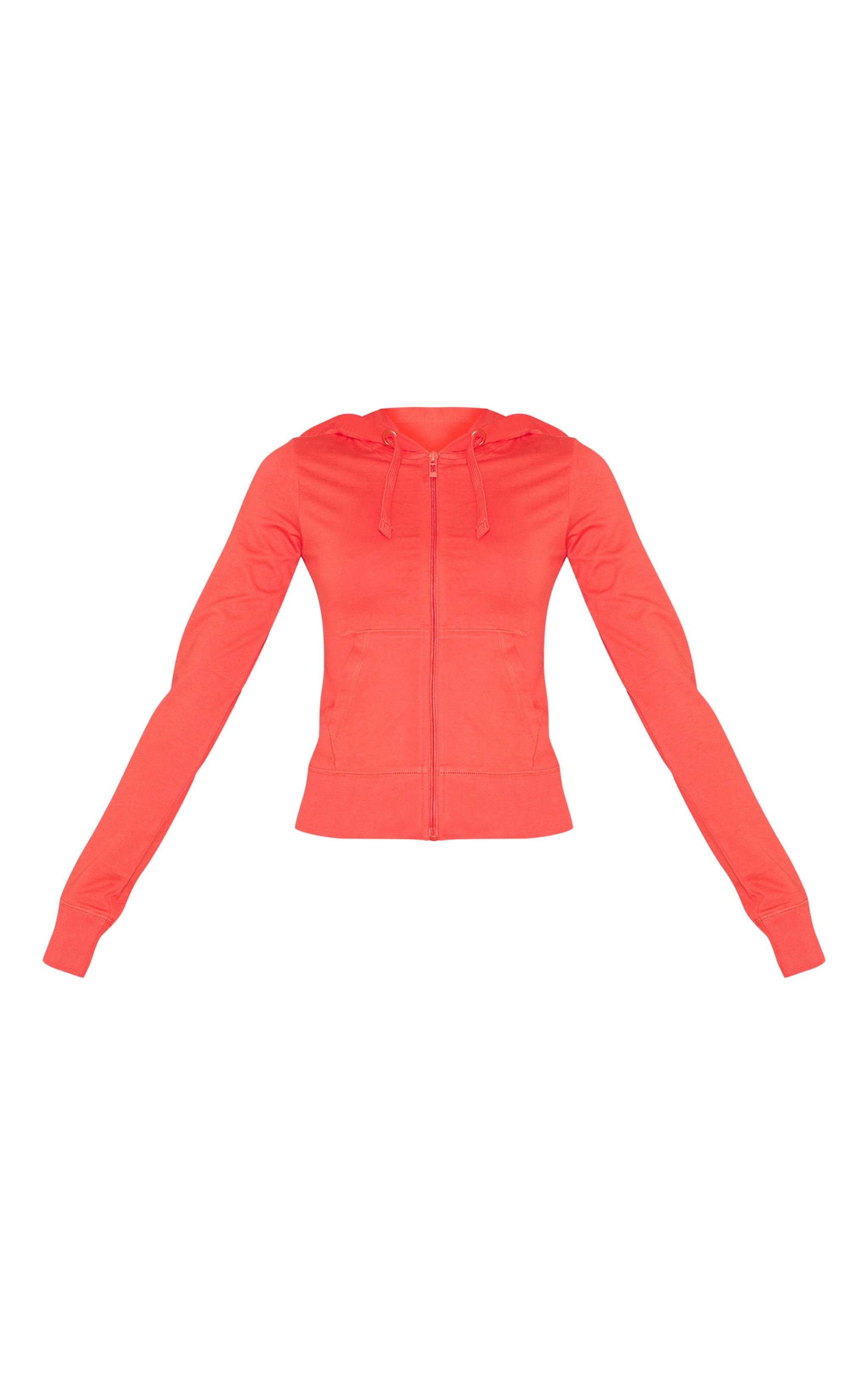 Red Zip Up Fitted Track Top image 5