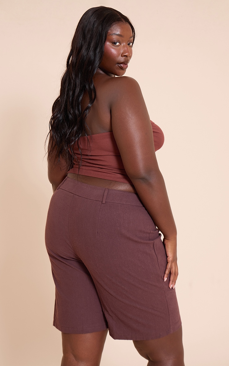 Plus Chocolate Soft Rib Bandeau Top image 2