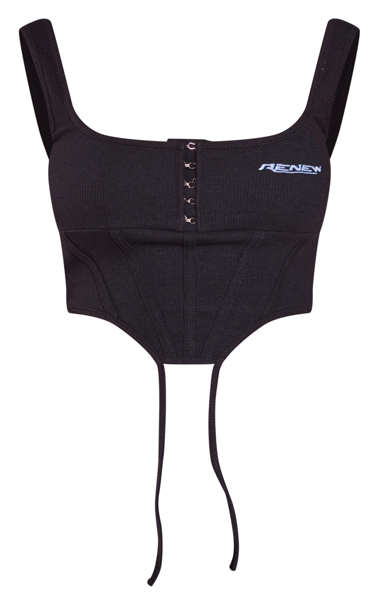 RENEW Black Rib Corset Vest image 5