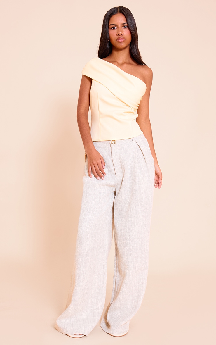Petite Stone Tailored Linen Look Wide Leg Pants image 1