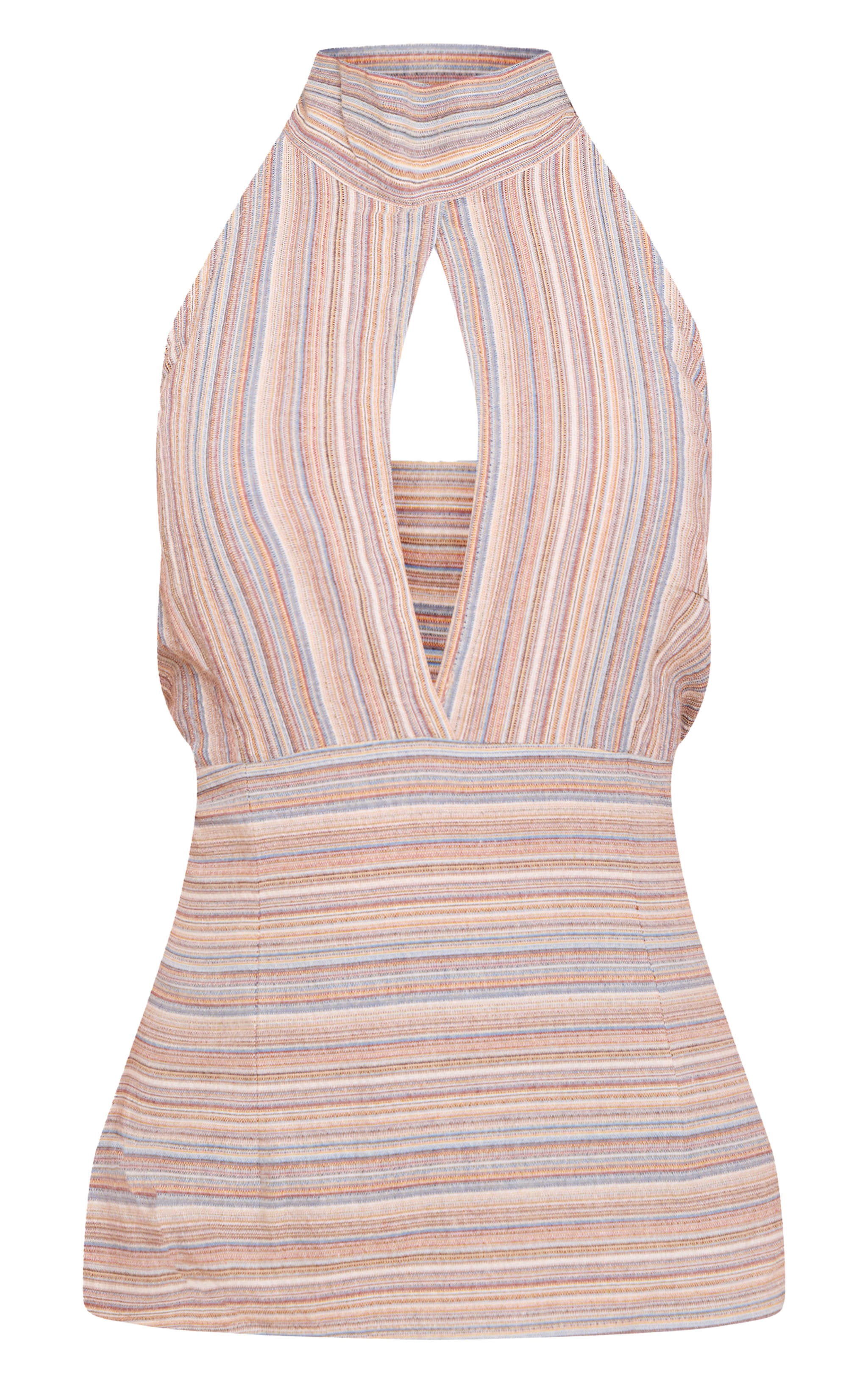 Petite Multi Stripe Halterneck Top image 5