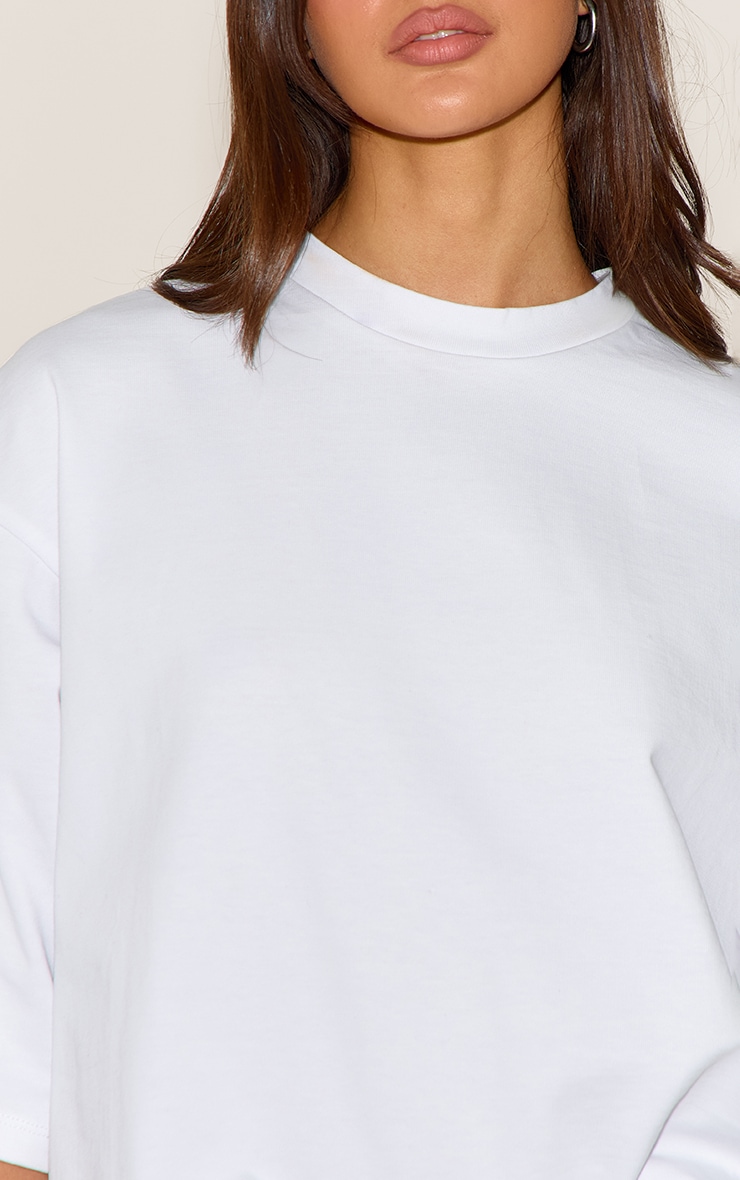 White Oversized Boxy T Shirt image 4