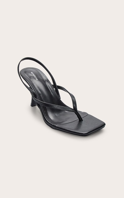 slingbacks thong sandal black lambskin mop