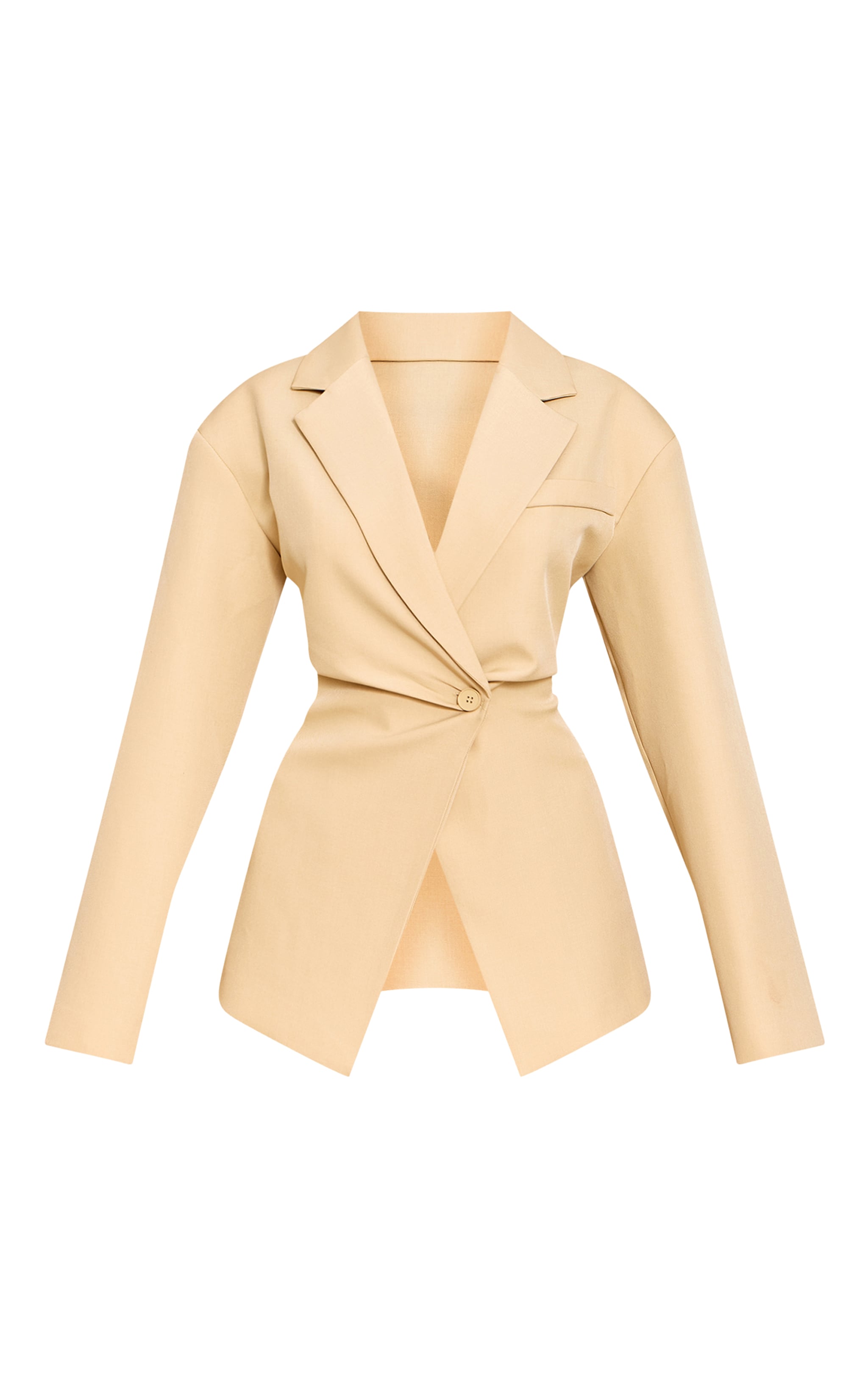 Butter Cream Tailored Cinched Waist Blazer image 5