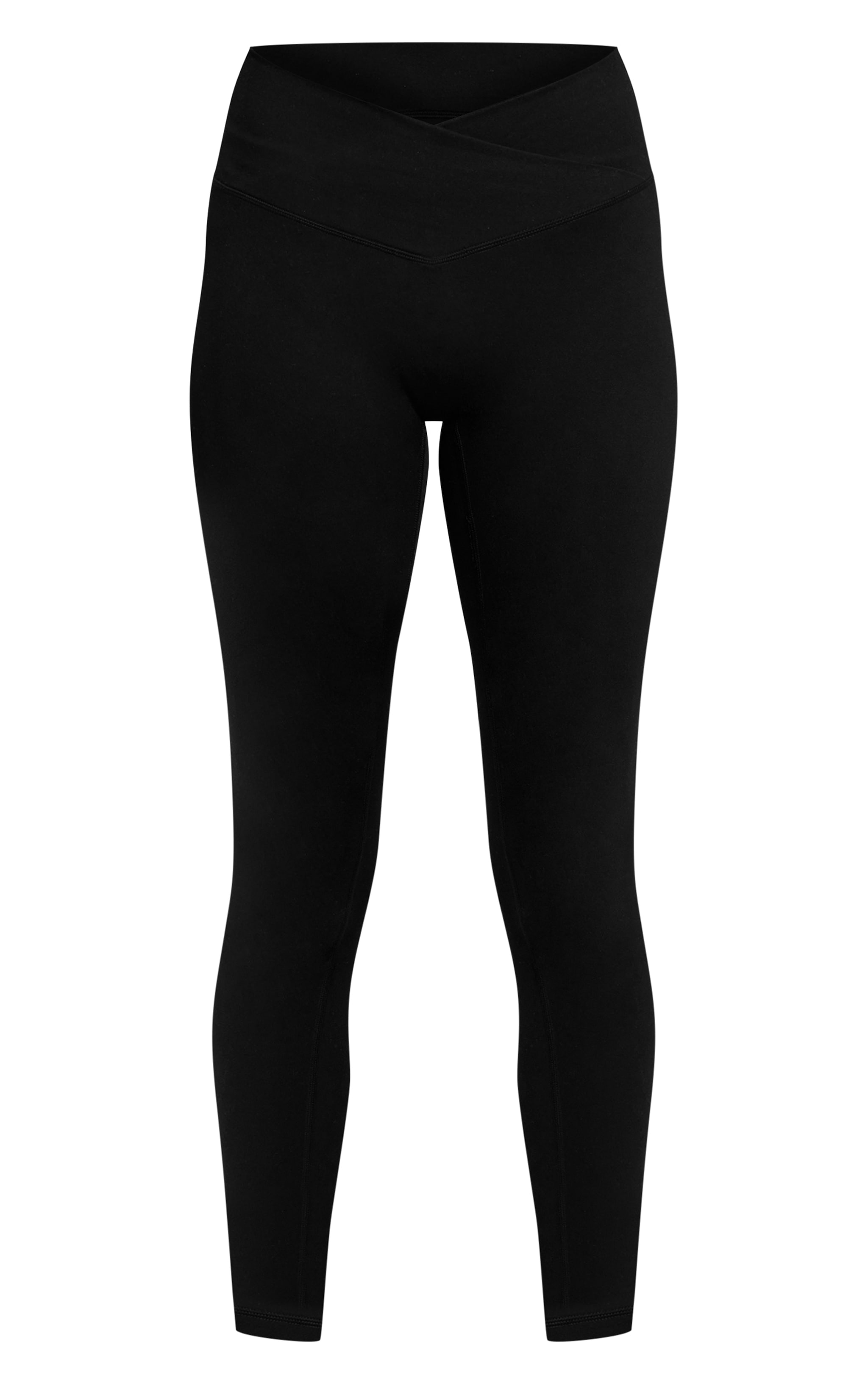 Black Sculpt Wrap Waist Gym Leggings image 5