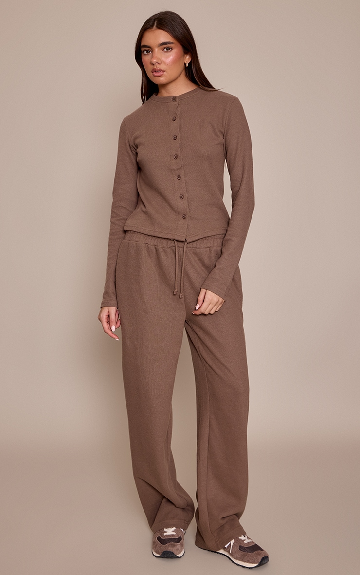 Mushroom Soft Touch Wide Leg Track Pants image 1