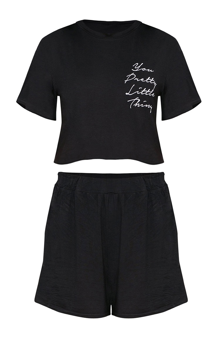 You Pretty Little Thing Black PJ Set PrettyLittleThing
