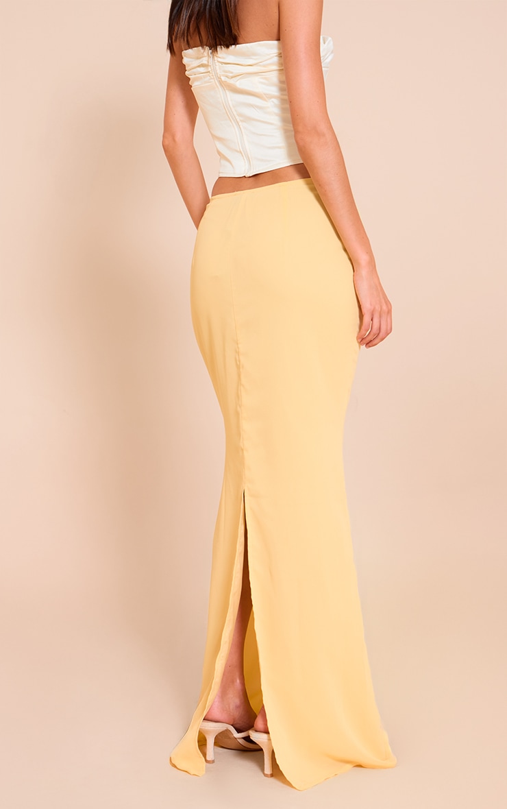 Lemon Chiffon Maxi Skirt image 3