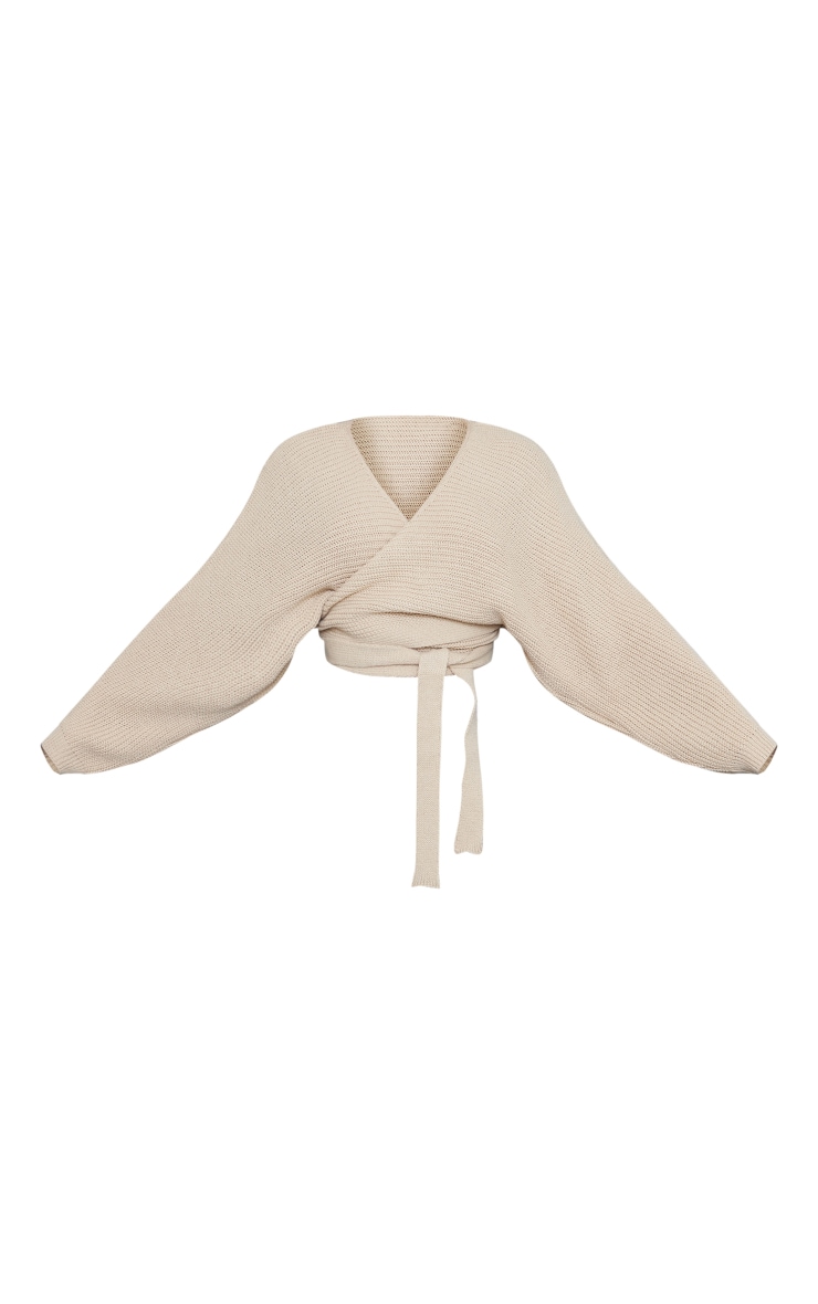 Oatmeal Chunky Tie Waist Belted Cardigan image 5