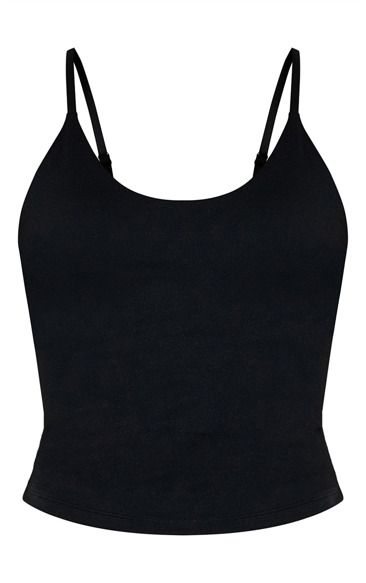 Black Sculpt Strappy Longline Sports Bra image 5