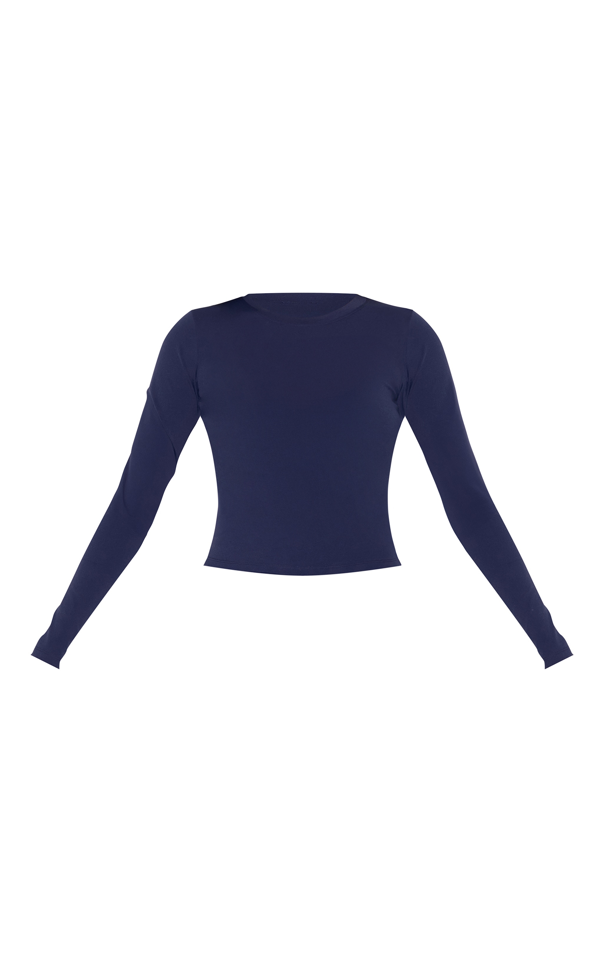 Navy Sculpt Long Sleeve Gym Top image 5