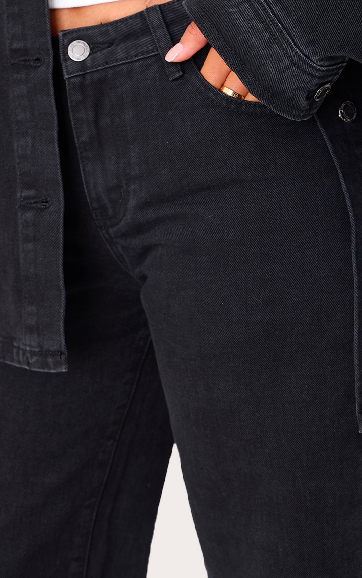 Tall Black Wide Leg Jeans image 4