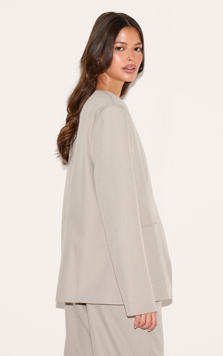Sand Tailored Woven Asymmetric Blazer image 2