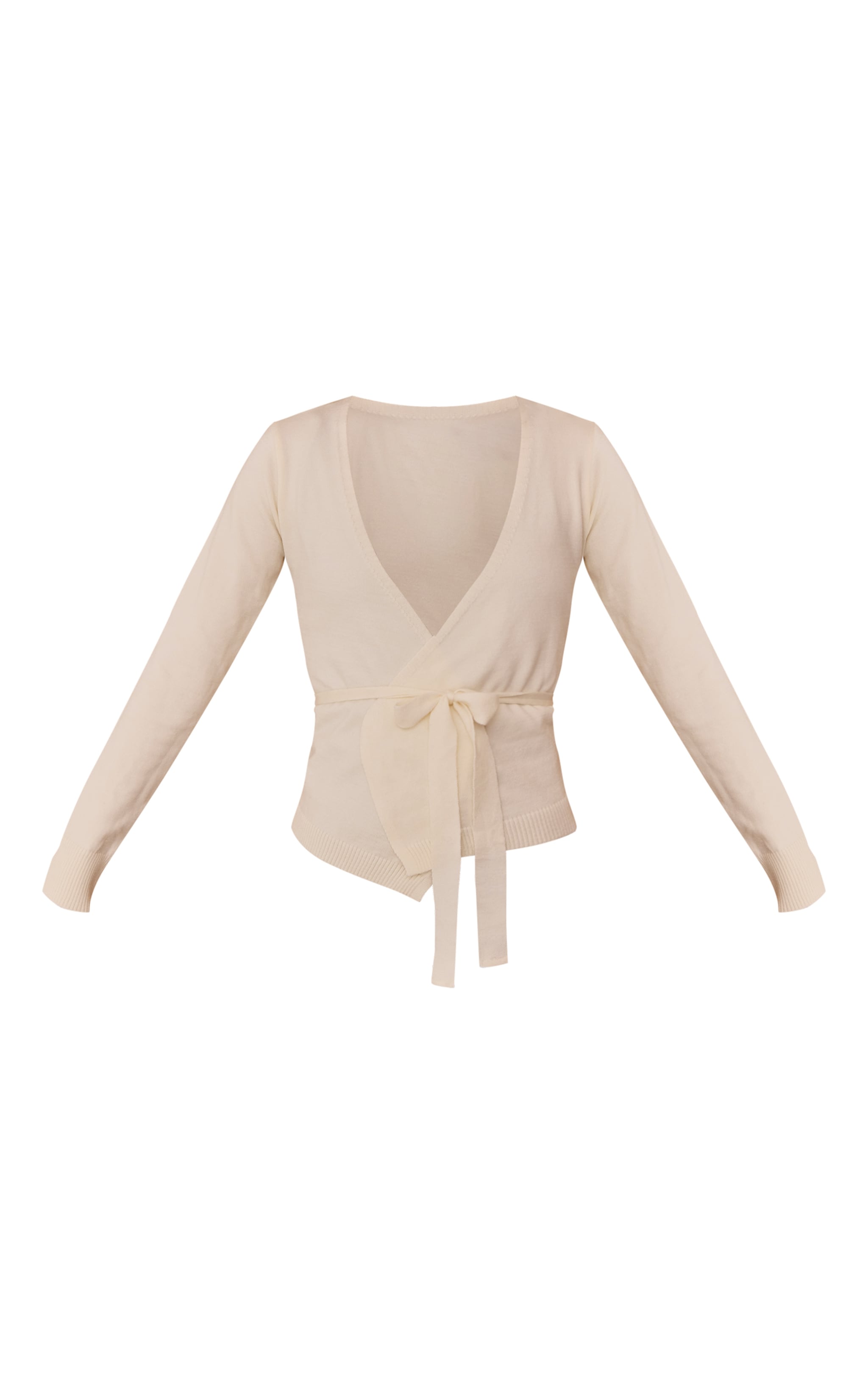 Cream Pilates Wrap Knitted Cardigan image 5