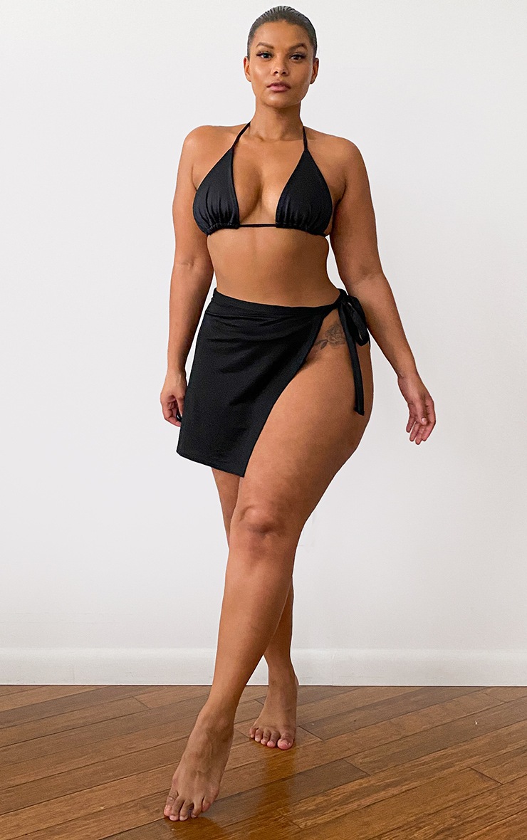 PLT Plus - Mini paréo en coton noir