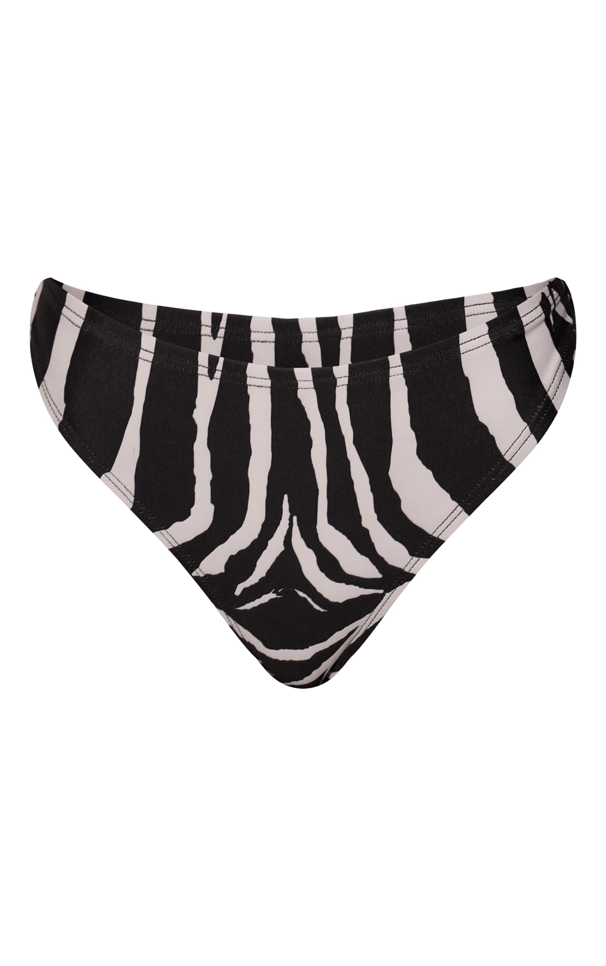 Monochrome Zebra Boomerang Tanga Bikini Bottoms image 5