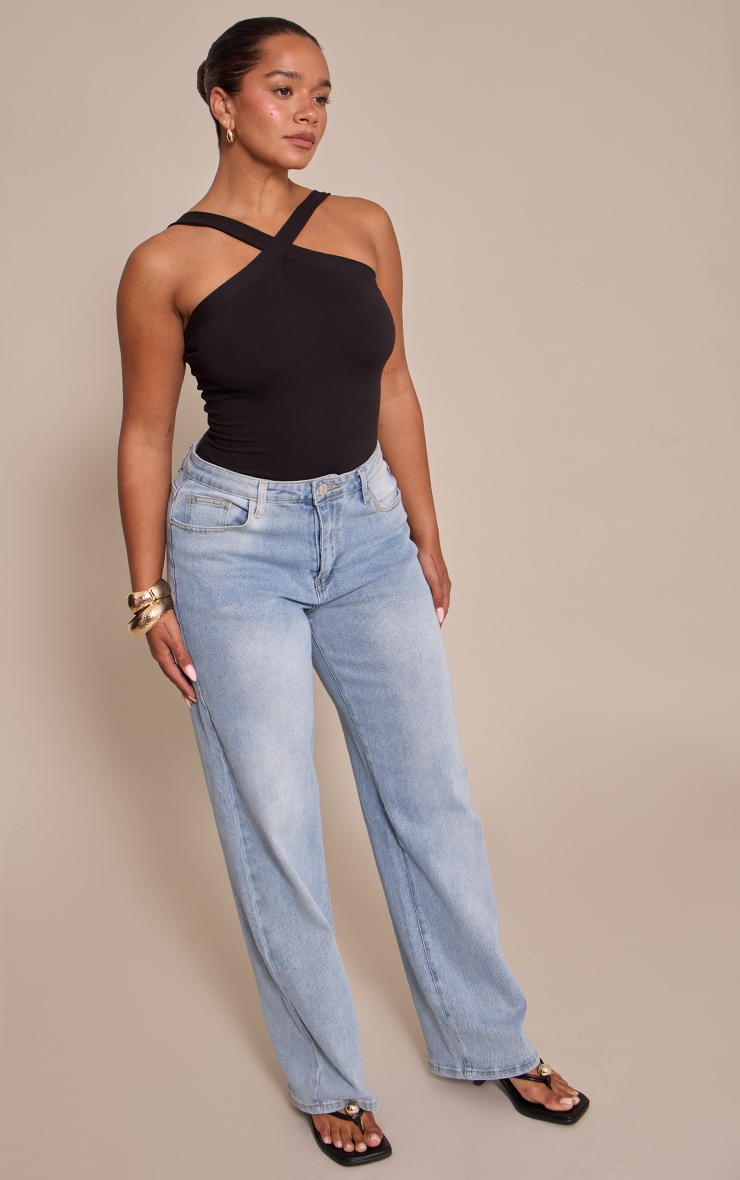 Shape Black Sculpt Cross Shoulder Bodysuit image 3