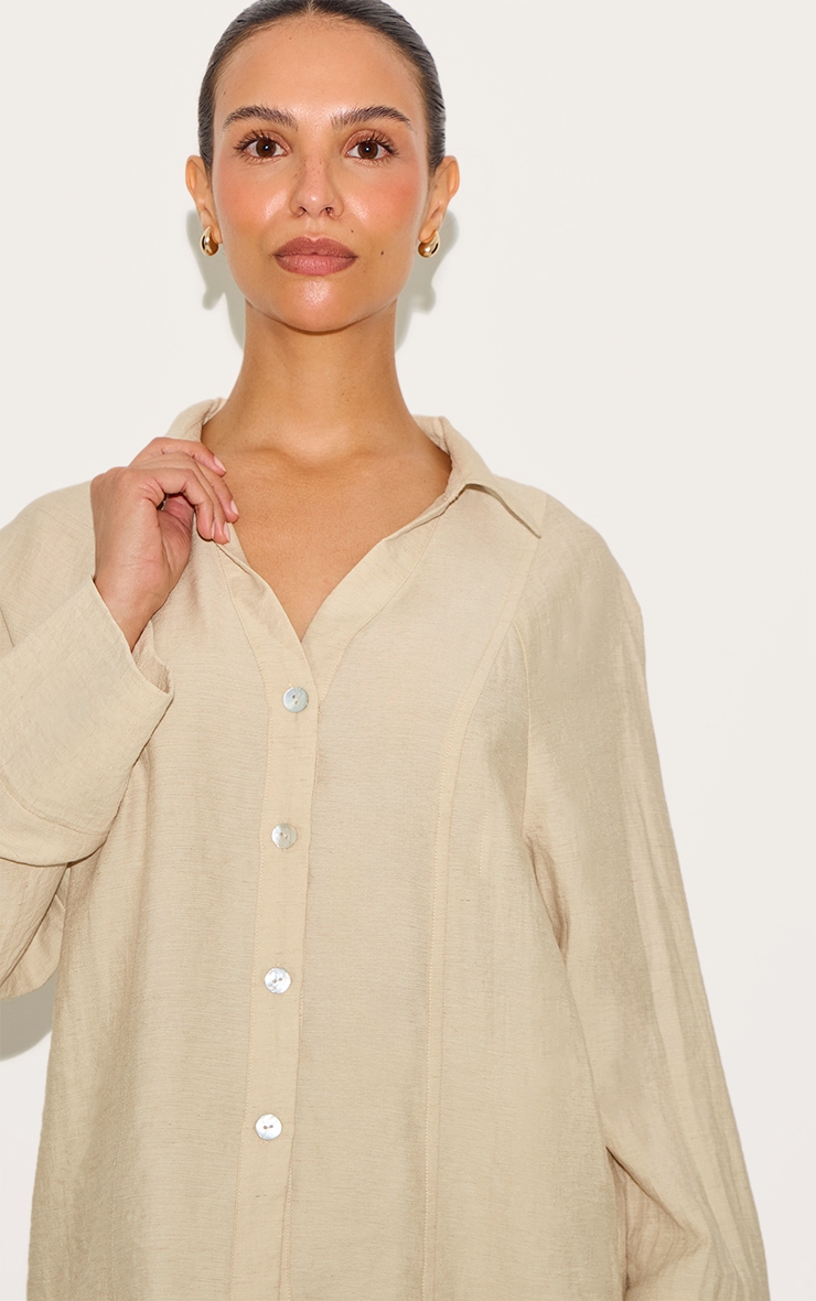 Petite Stone Woven Oversized Shirt image 4